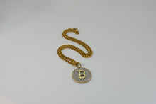 Load image into Gallery viewer, Bitcoin Pendant & Chain