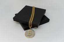 Load image into Gallery viewer, Bitcoin Pendant & Chain