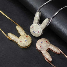 Load image into Gallery viewer, Pancake Bunny Pendant &amp; Chain
